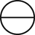circle with horizontal diameter